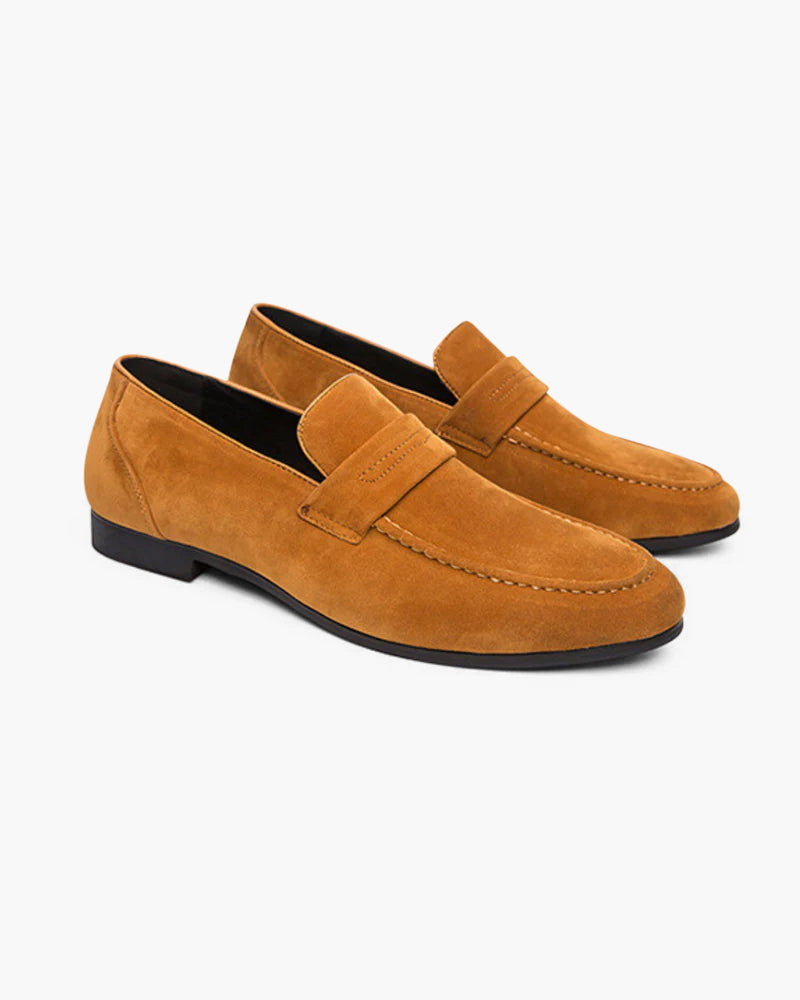 Wearing the Premium Suede Penny Loafers