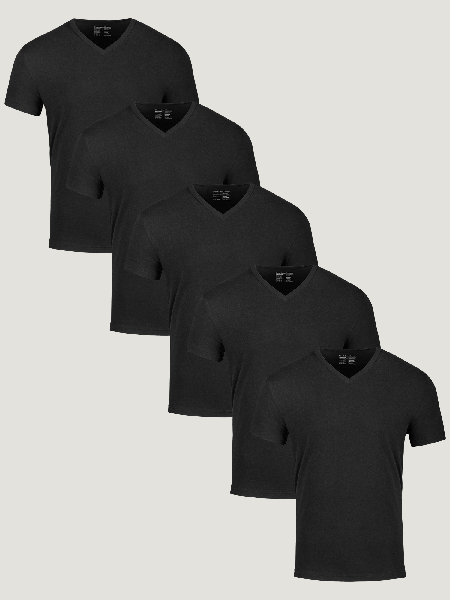 Kit com 5 camisetas Pretas Masculinas