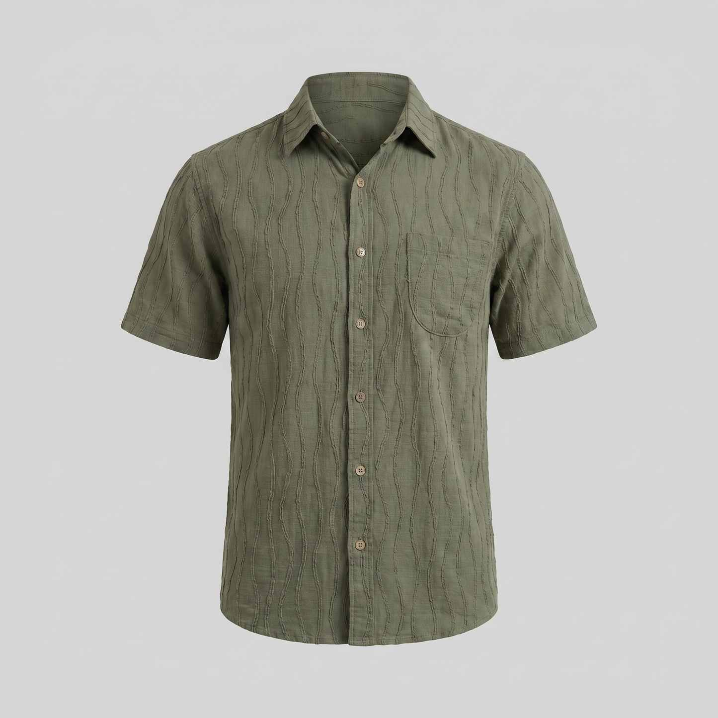 Men's Minimalist Wave Summer Shirt