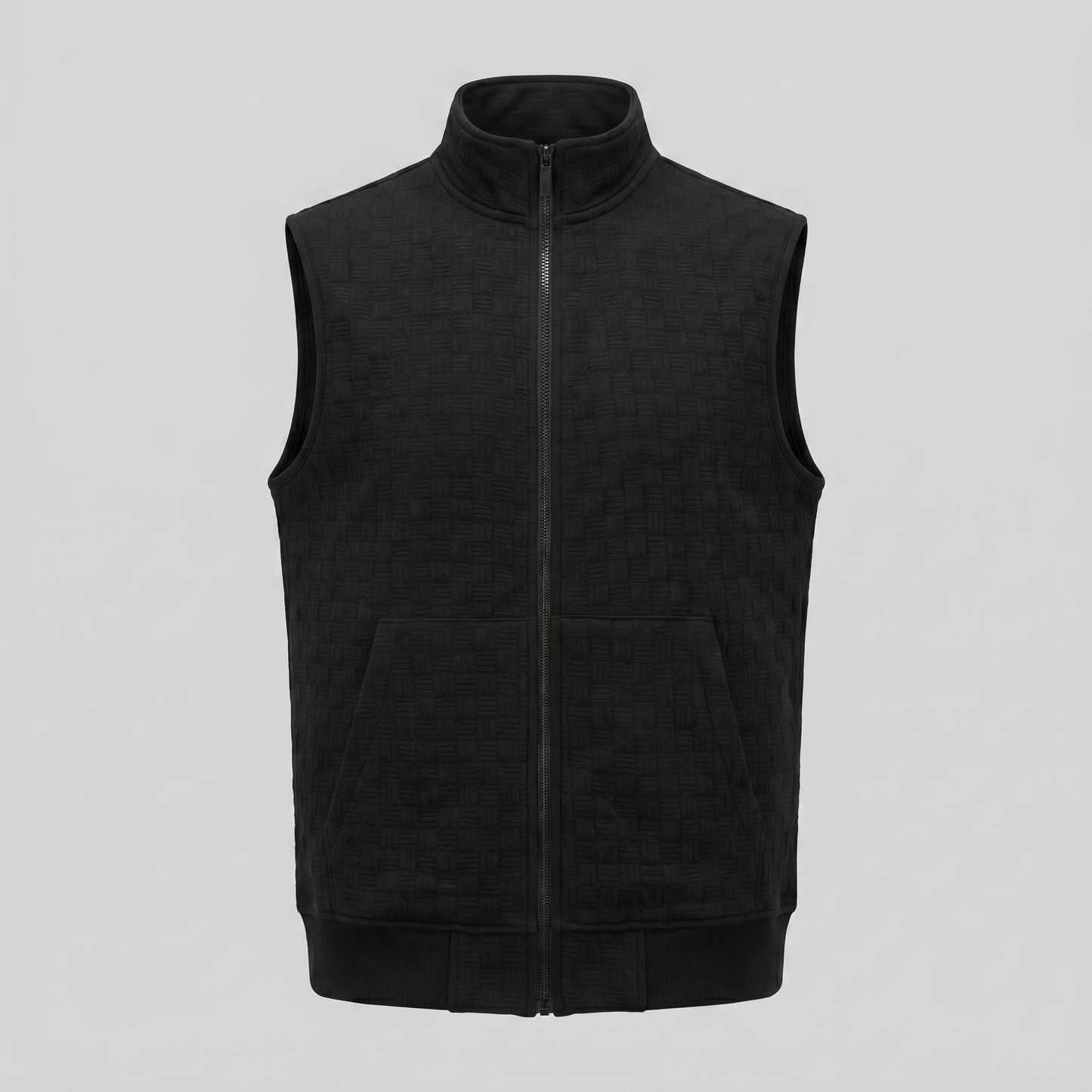 Men's Utility Zip Vest with Stand-Up Collar
