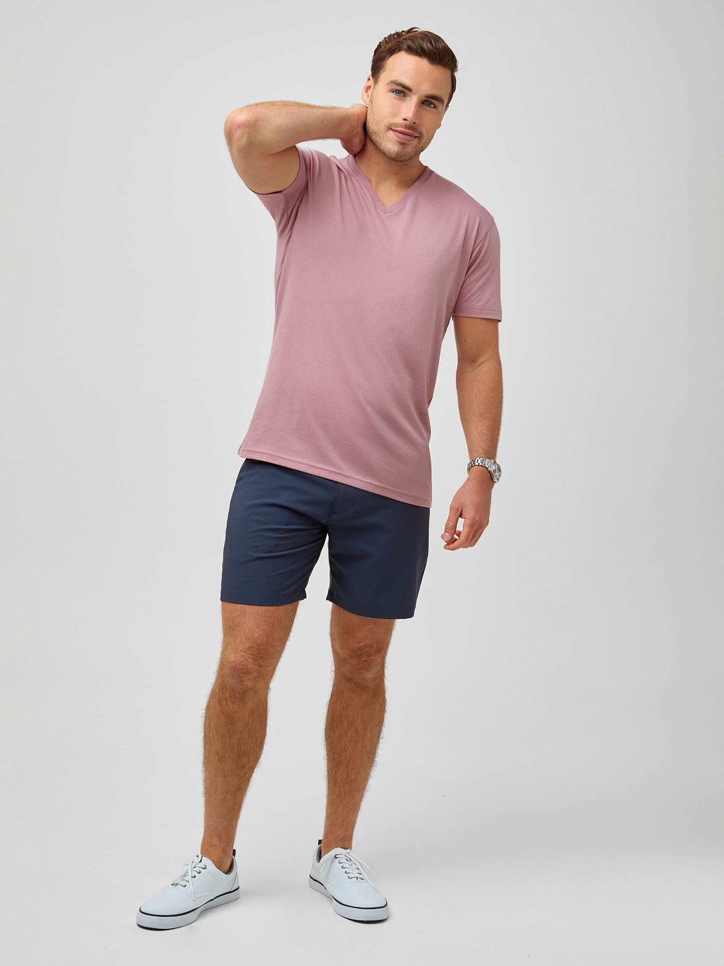 Kit com 6 Camisetas Masculinas Gola V