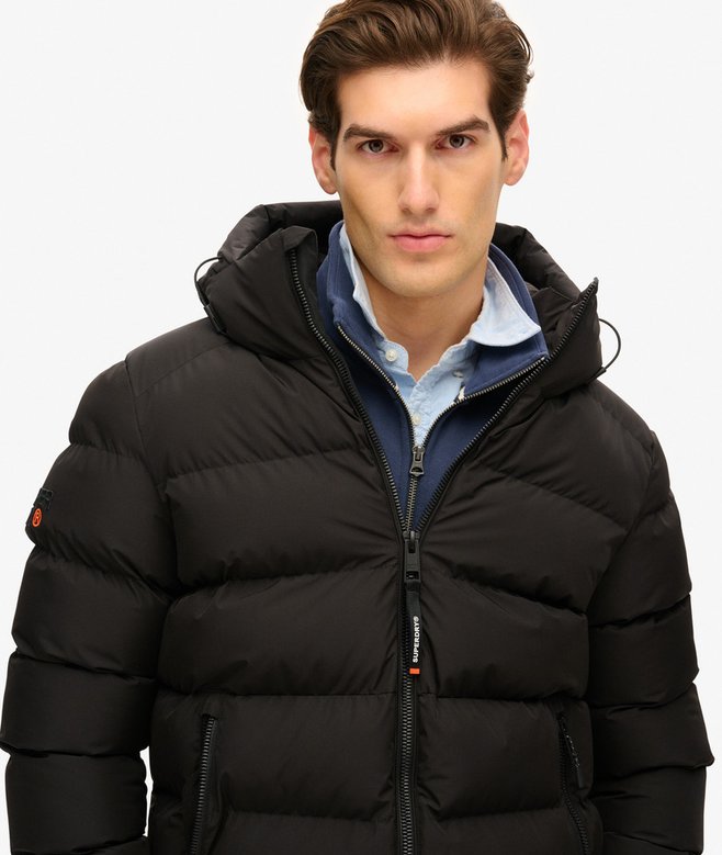Jaqueta Masculina Puffer Esportiva com Capuz