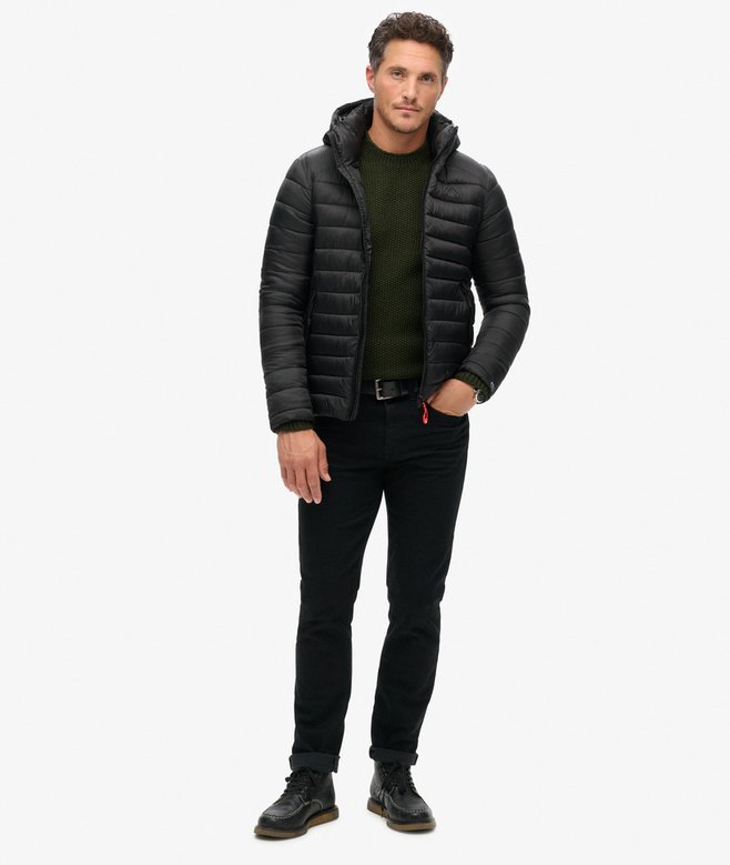 Jaqueta Masculina Puffer Esportiva com Capuz