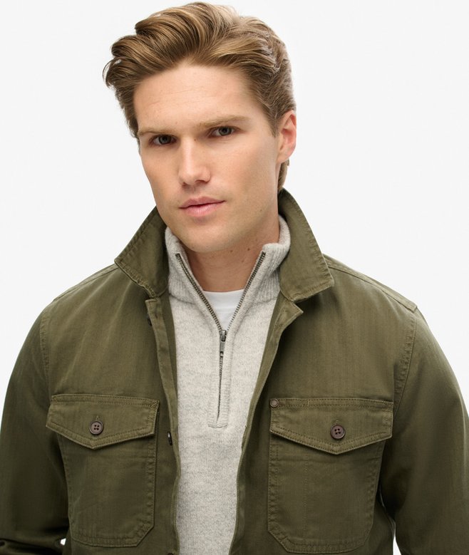 Blusa Sobrecamisa Masculina Herringbone