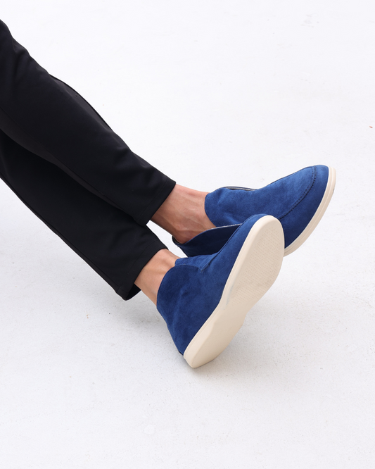 Wearing Men Luxury Suede Loafers