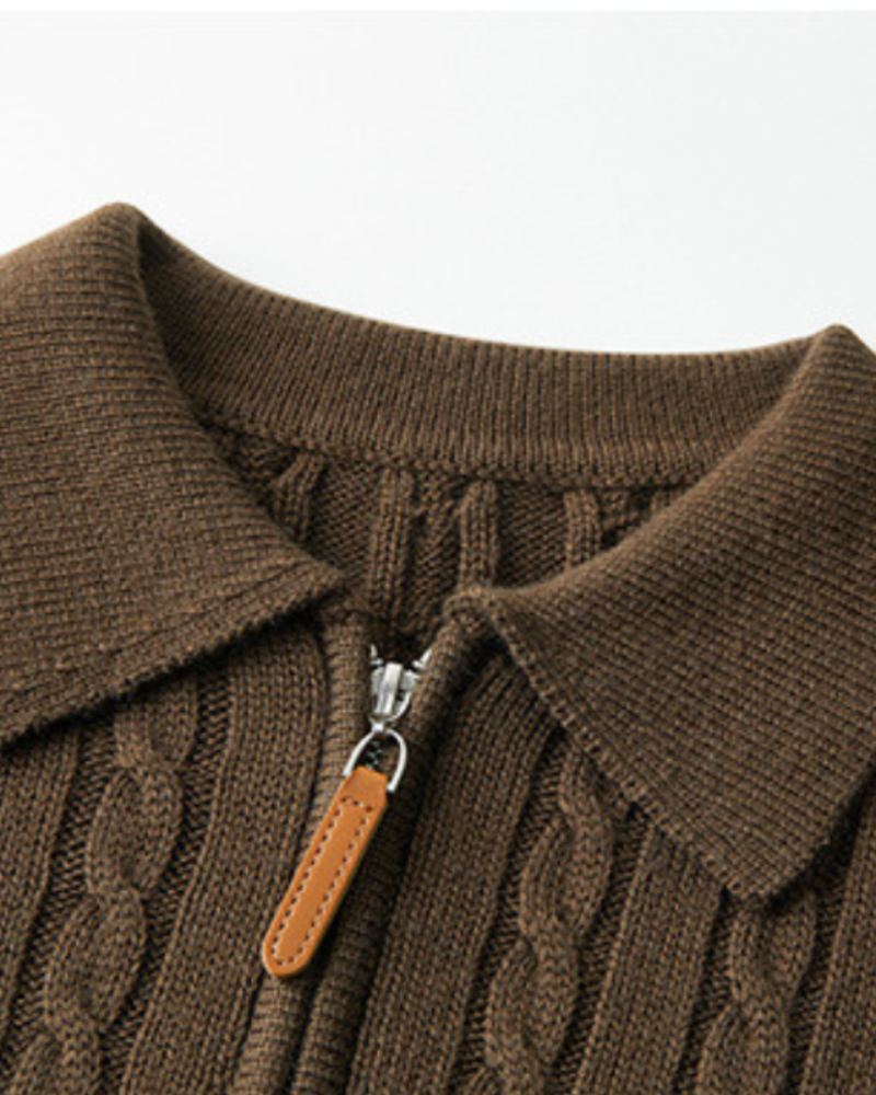 Pure Wool Zip Sweater