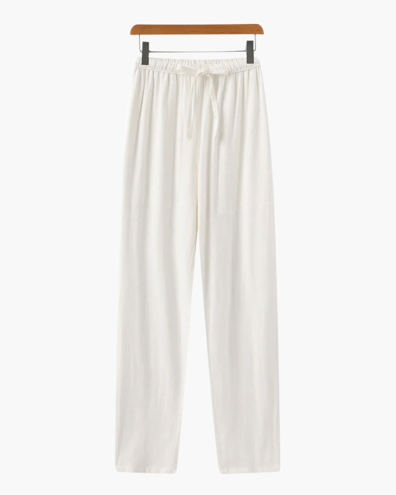 Wearing Marrakech Linen Pantalon