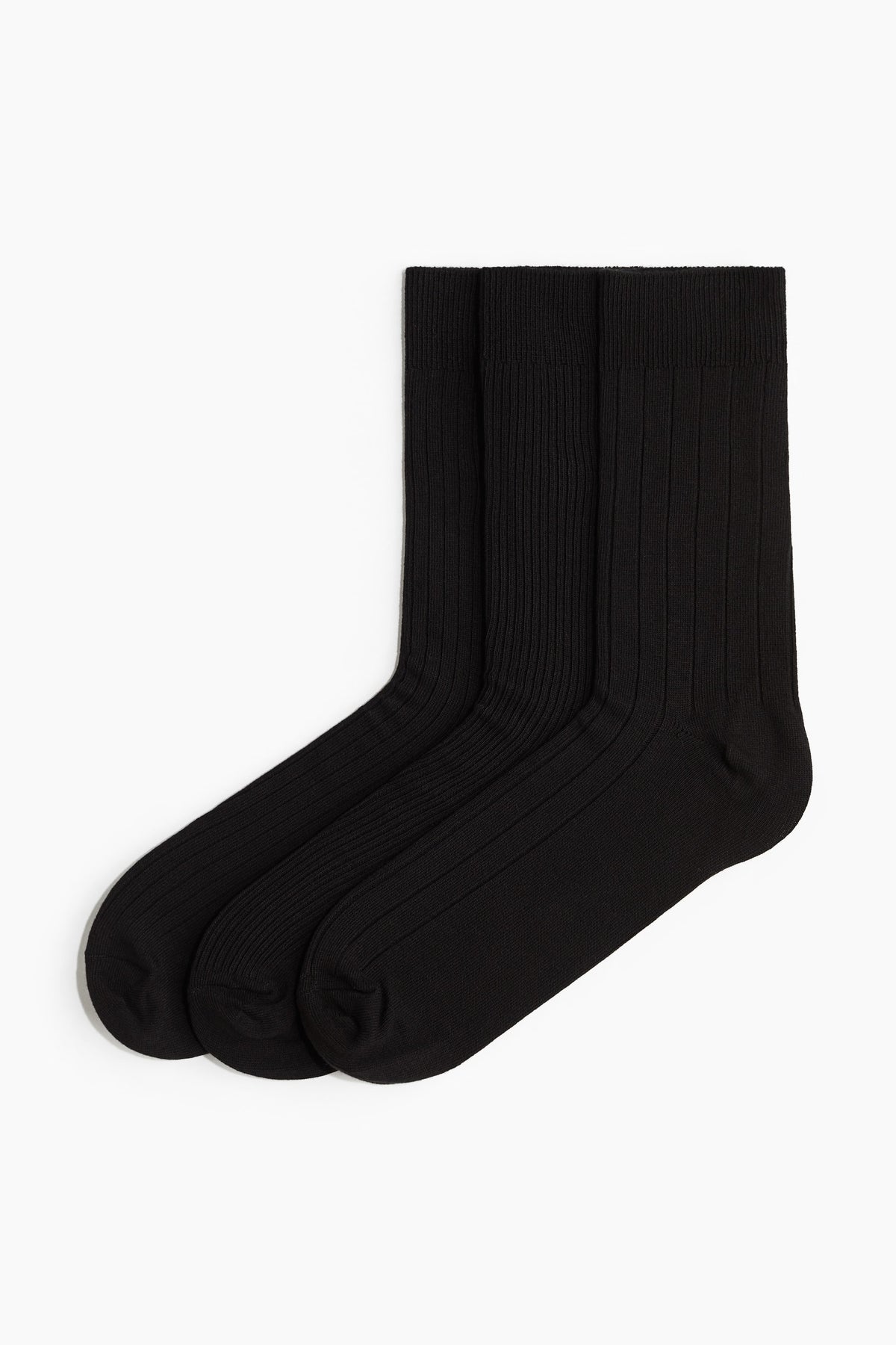 Kit com 3 Pares de Meias Básicas Pretas
