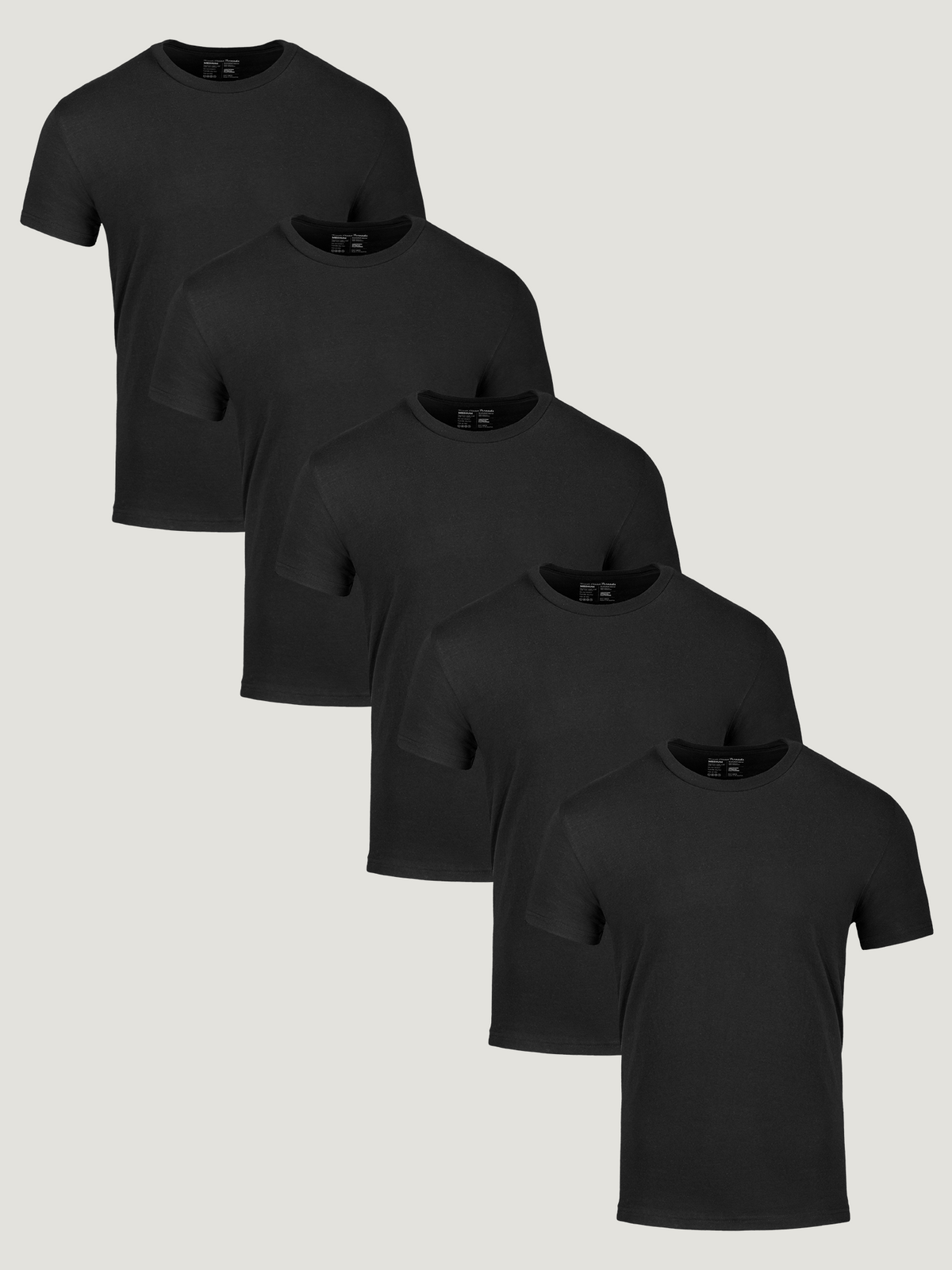 Kit com 5 camisetas Pretas Masculinas