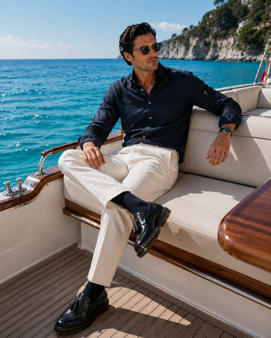 Wearing the Luxury Leather Loafers