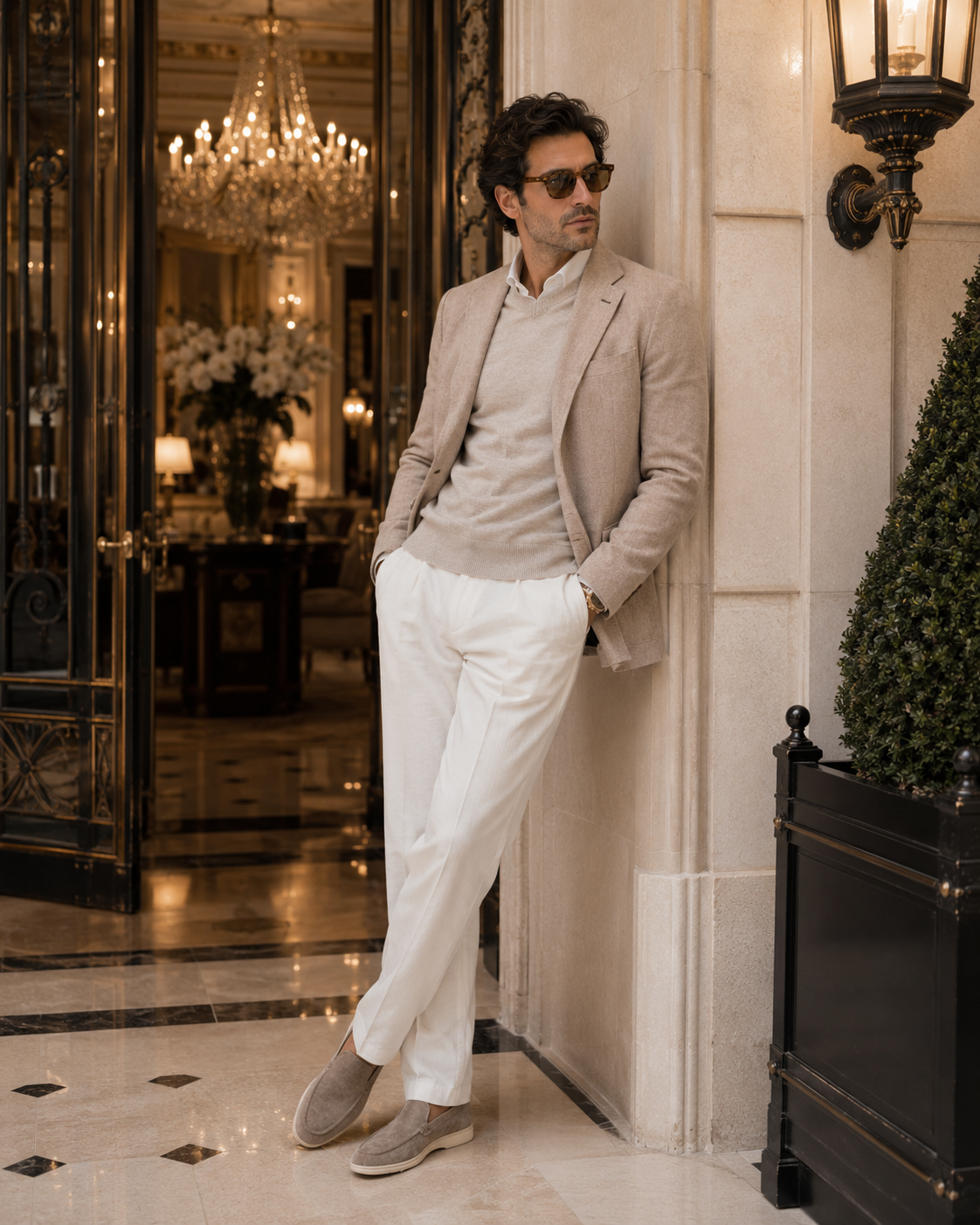 Wearing the Luxury Suede Loafers