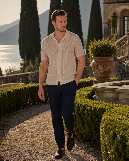 Wearing the Men's Airy Knit Summer Shirt