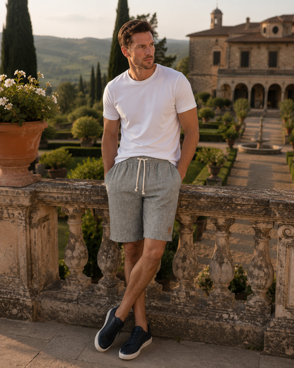 Wearing the Men's Long Sleeve Polo Shirt