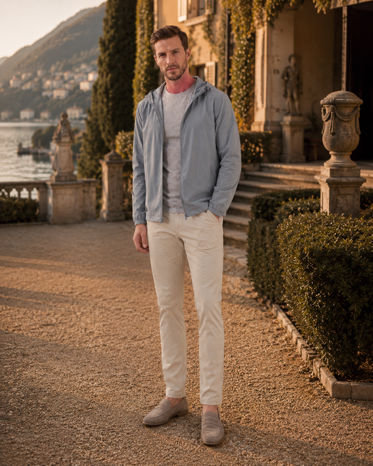 Wearing the Men's Hooded Softshell Jacket