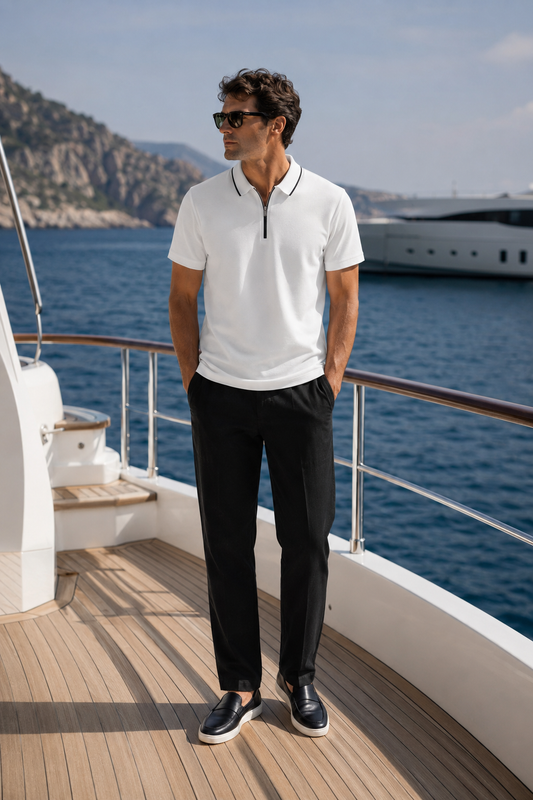 Wearing Ridgeway Heritage Zip Polo
