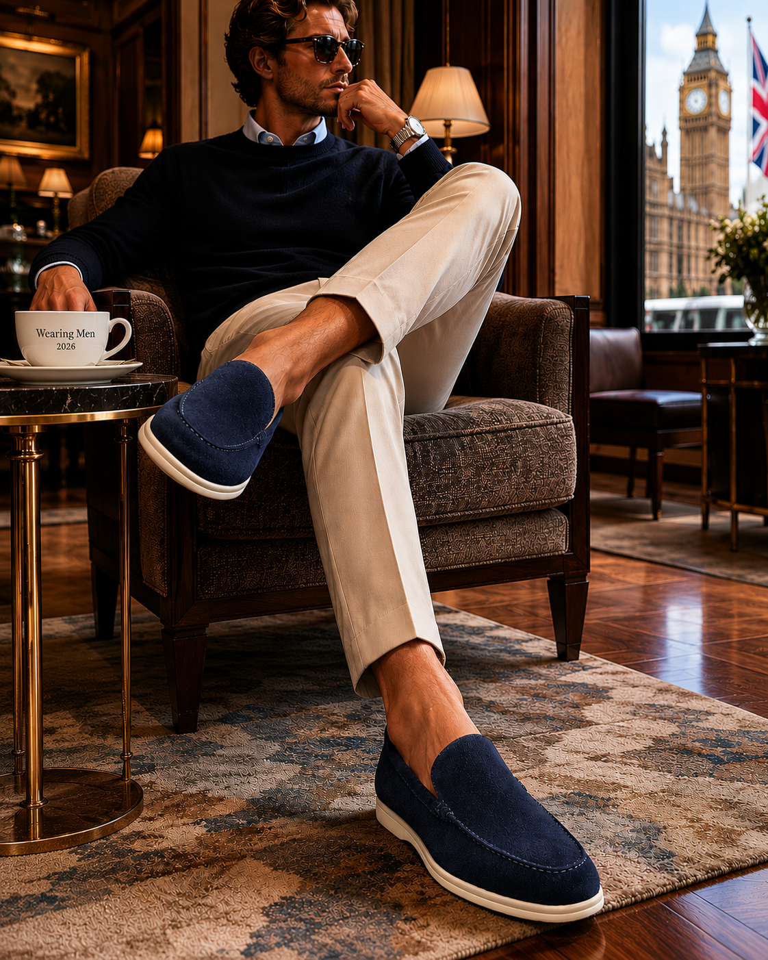 Men's Suede Slip-On Loafers