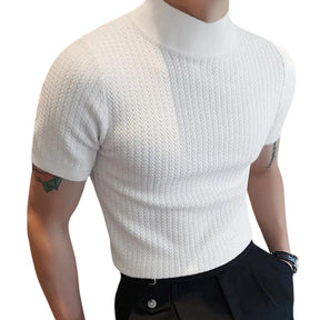 Camisa Masculina de Lã Casimira com Gola Alta