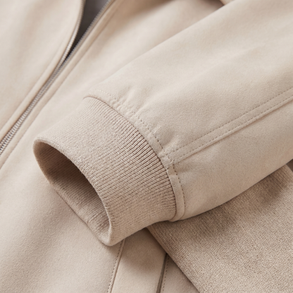 Men's Beige Bomber Jacket