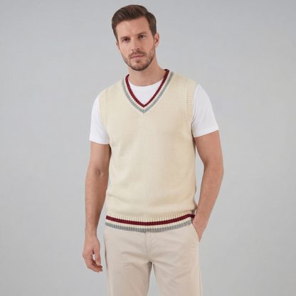 Men’s Cable Knit V-Neck Sweater Vest