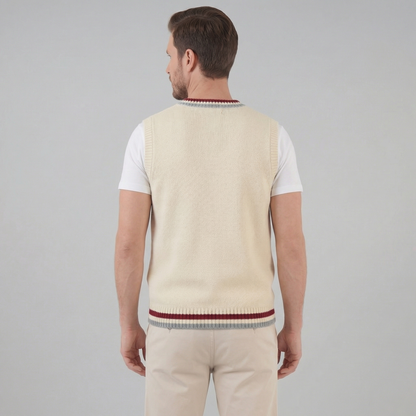 Men’s Cable Knit V-Neck Sweater Vest
