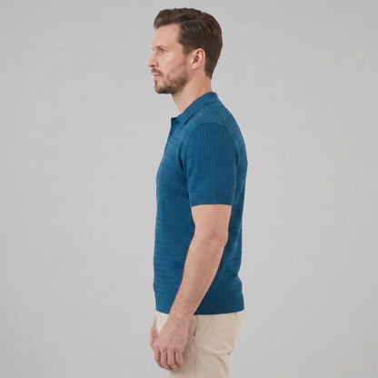 Men's Cable Texture Knit Polo