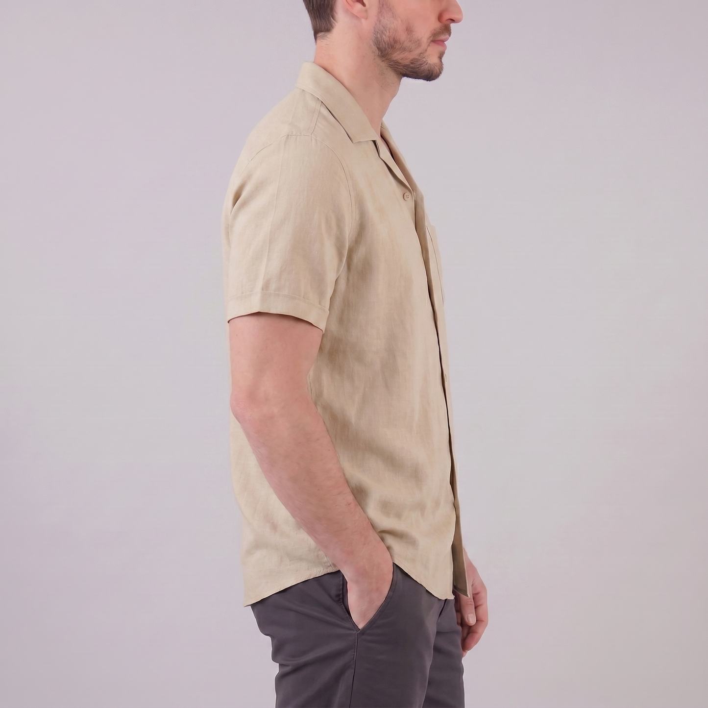 Men's Camp Collar Short-Sleeve Shirt