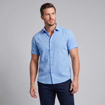 Men's Camp Collar Short-Sleeve Summer Shirt