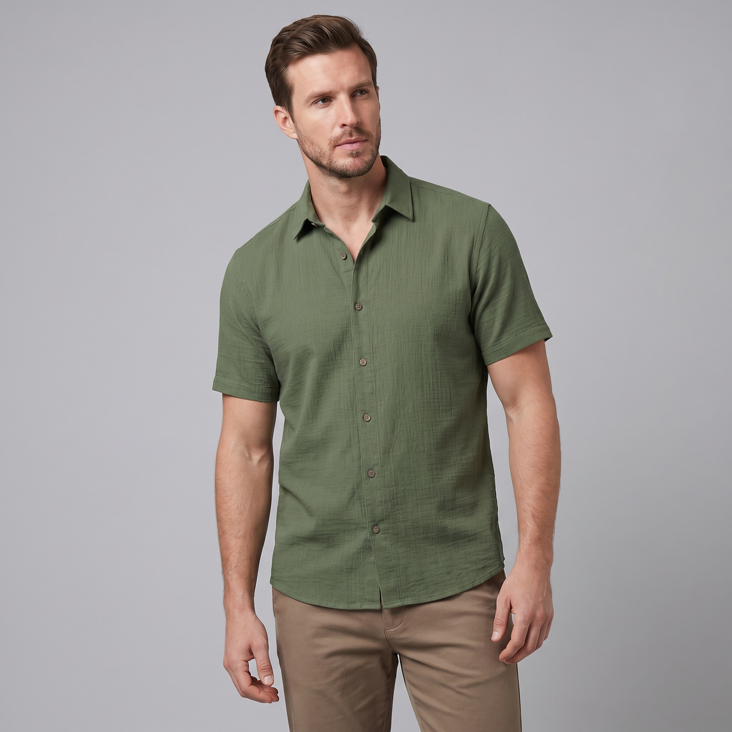 Men's Camp Collar Short-Sleeve Summer Shirt