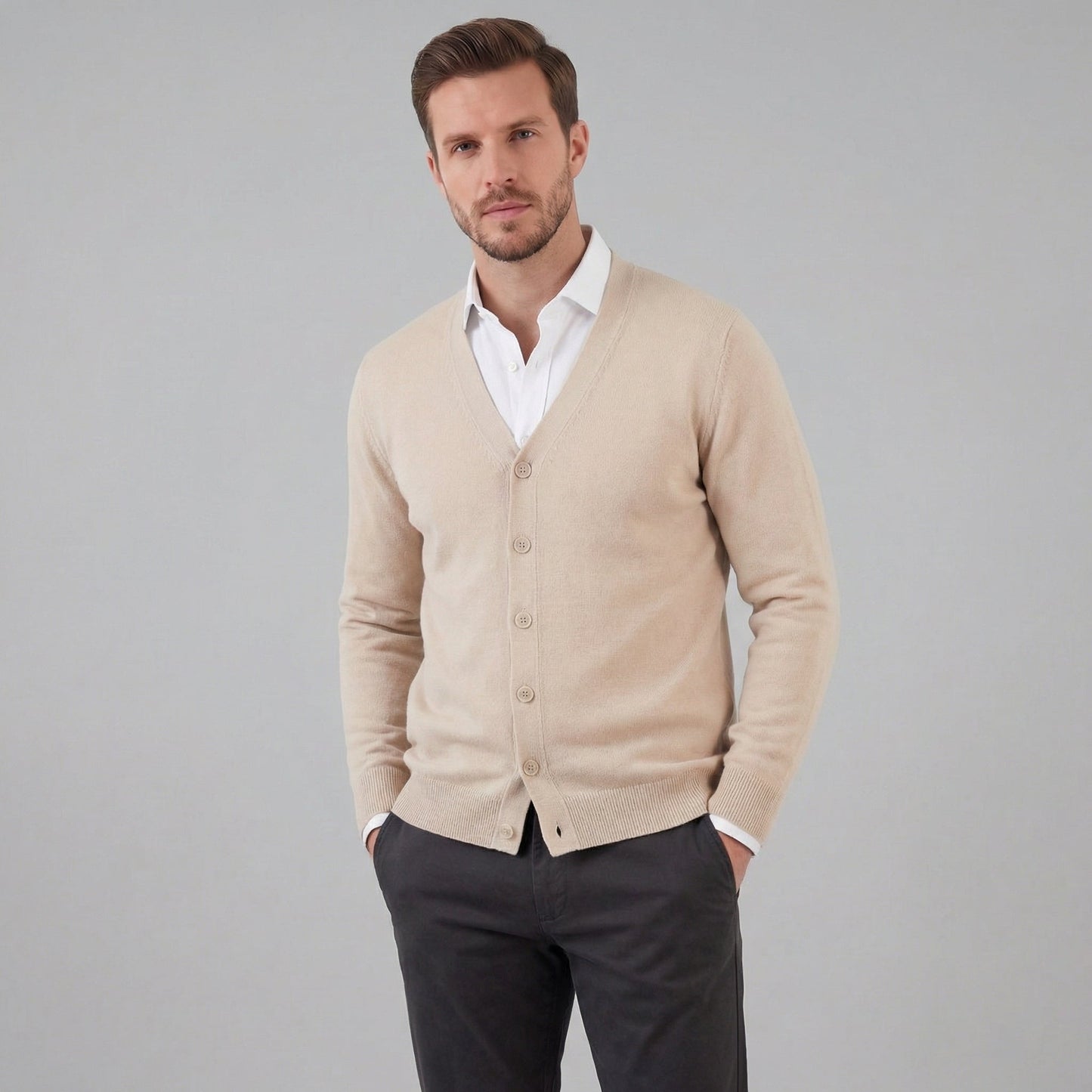 Men's Casual V-Neck Cardigan