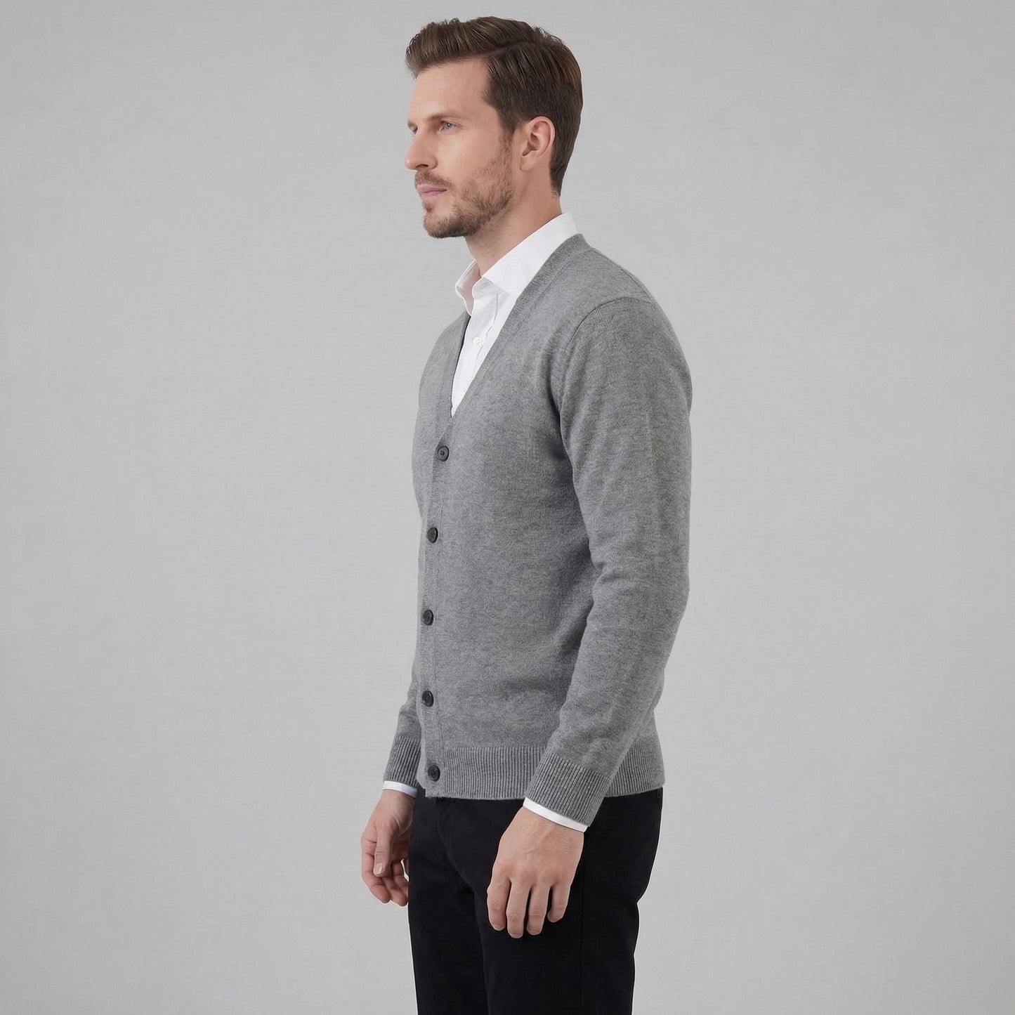 Men's Casual V-Neck Cardigan