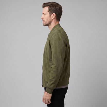 Men's Casual Velvet Bomber Jacket