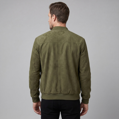 Men's Casual Velvet Bomber Jacket
