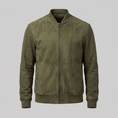 Men's Casual Velvet Bomber Jacket