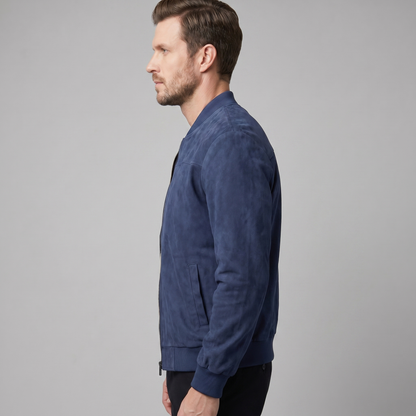 Men's Casual Velvet Bomber Jacket
