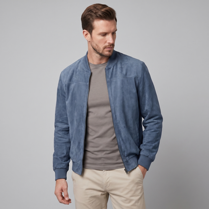 Men's Casual Velvet Bomber Jacket