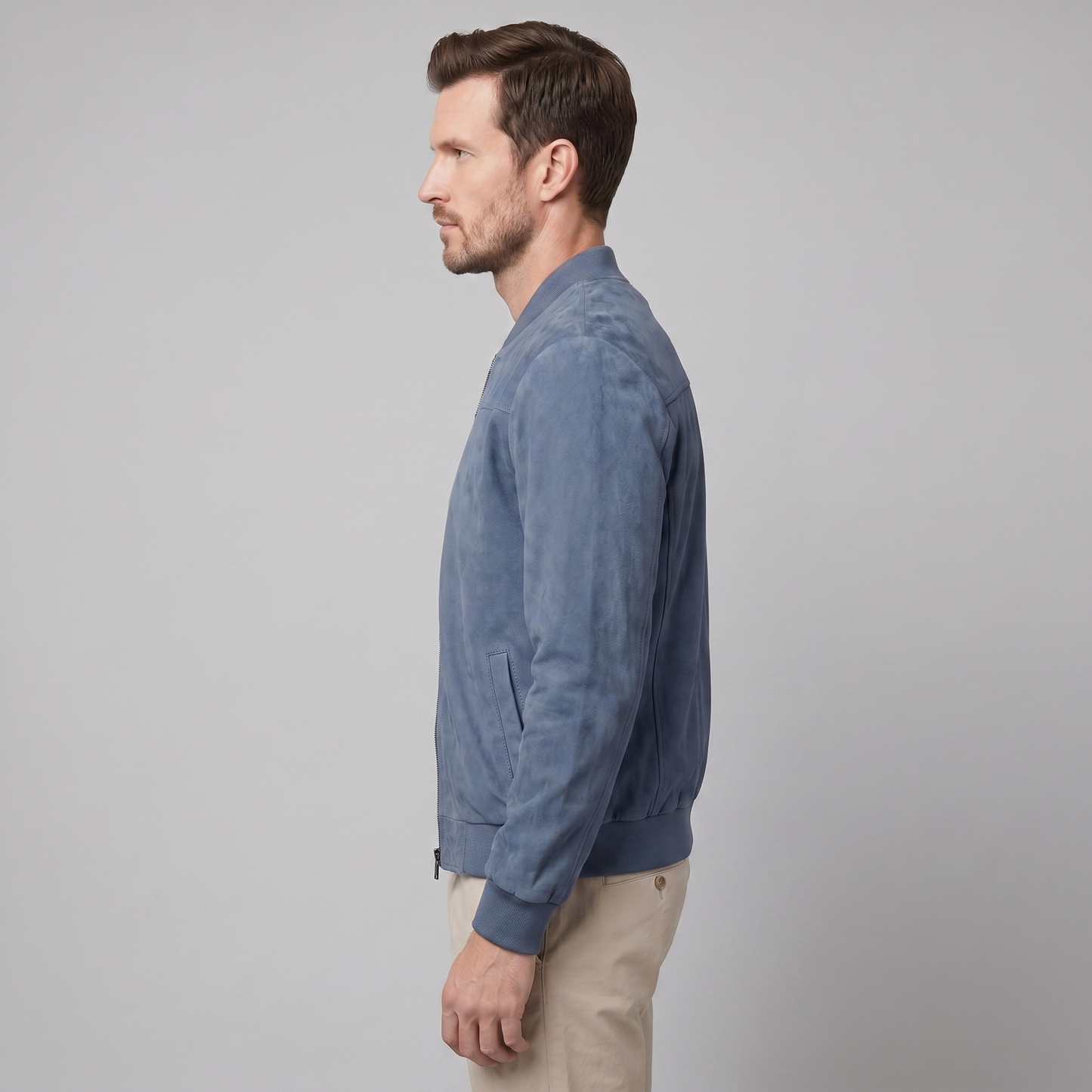 Men's Casual Velvet Bomber Jacket