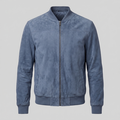 Men's Casual Velvet Bomber Jacket