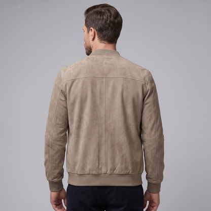 Men's Casual Velvet Bomber Jacket