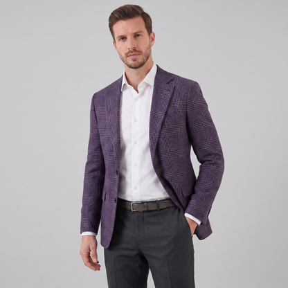 Men's Check Casual Blazer Jacket - Stylish Sport Coat