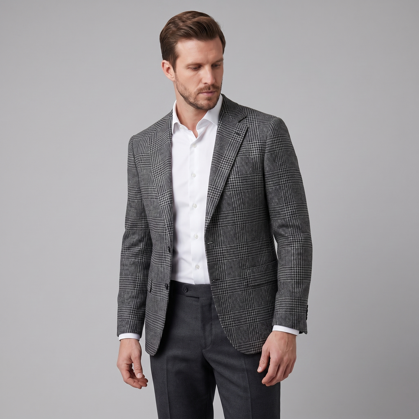 Men's Check Casual Blazer Jacket - Stylish Sport Coat