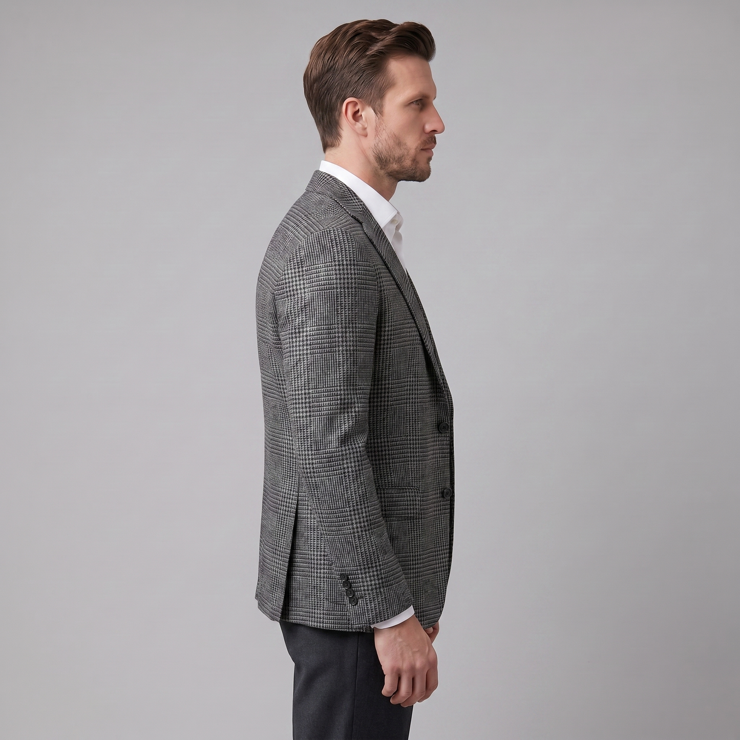 Men's Check Casual Blazer Jacket - Stylish Sport Coat
