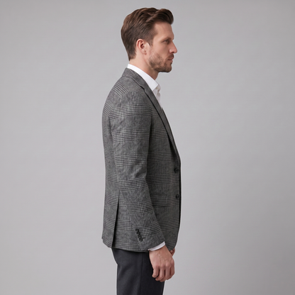 Men's Check Casual Blazer Jacket - Stylish Sport Coat