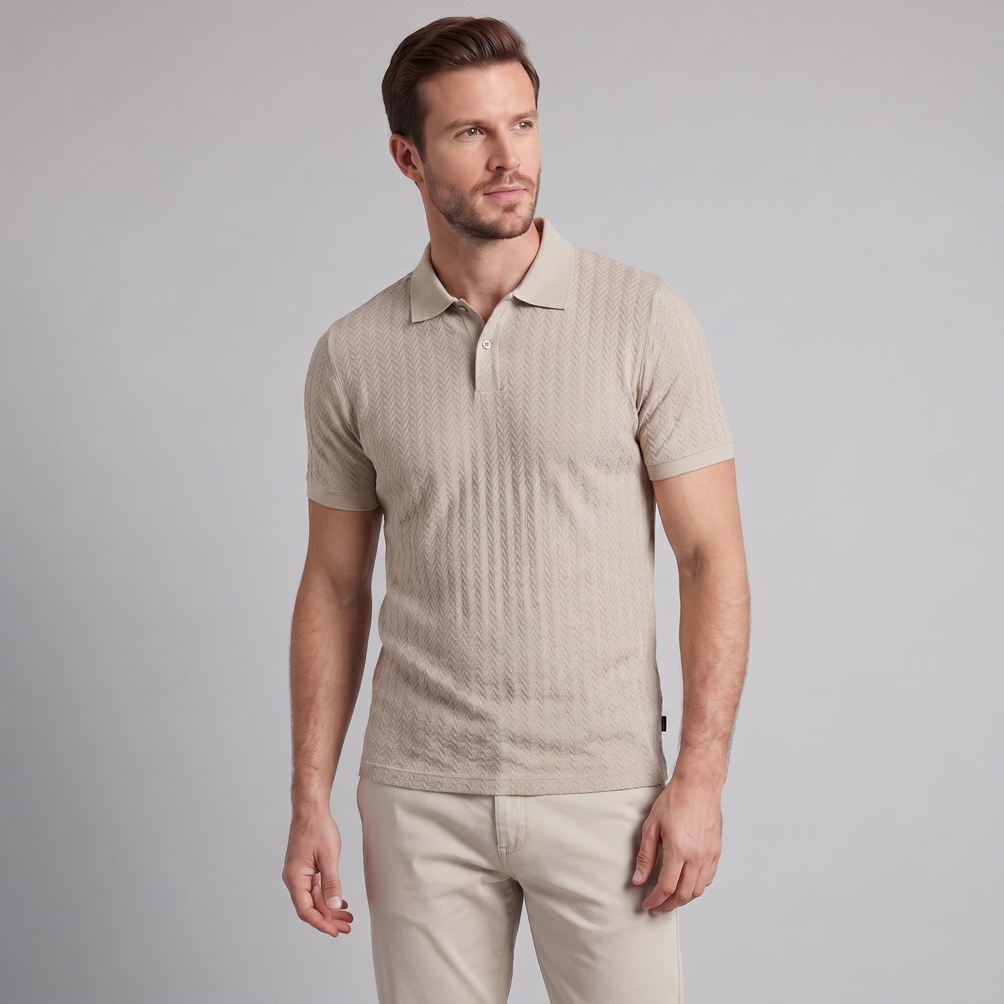 Men's Chevron Knit Polo