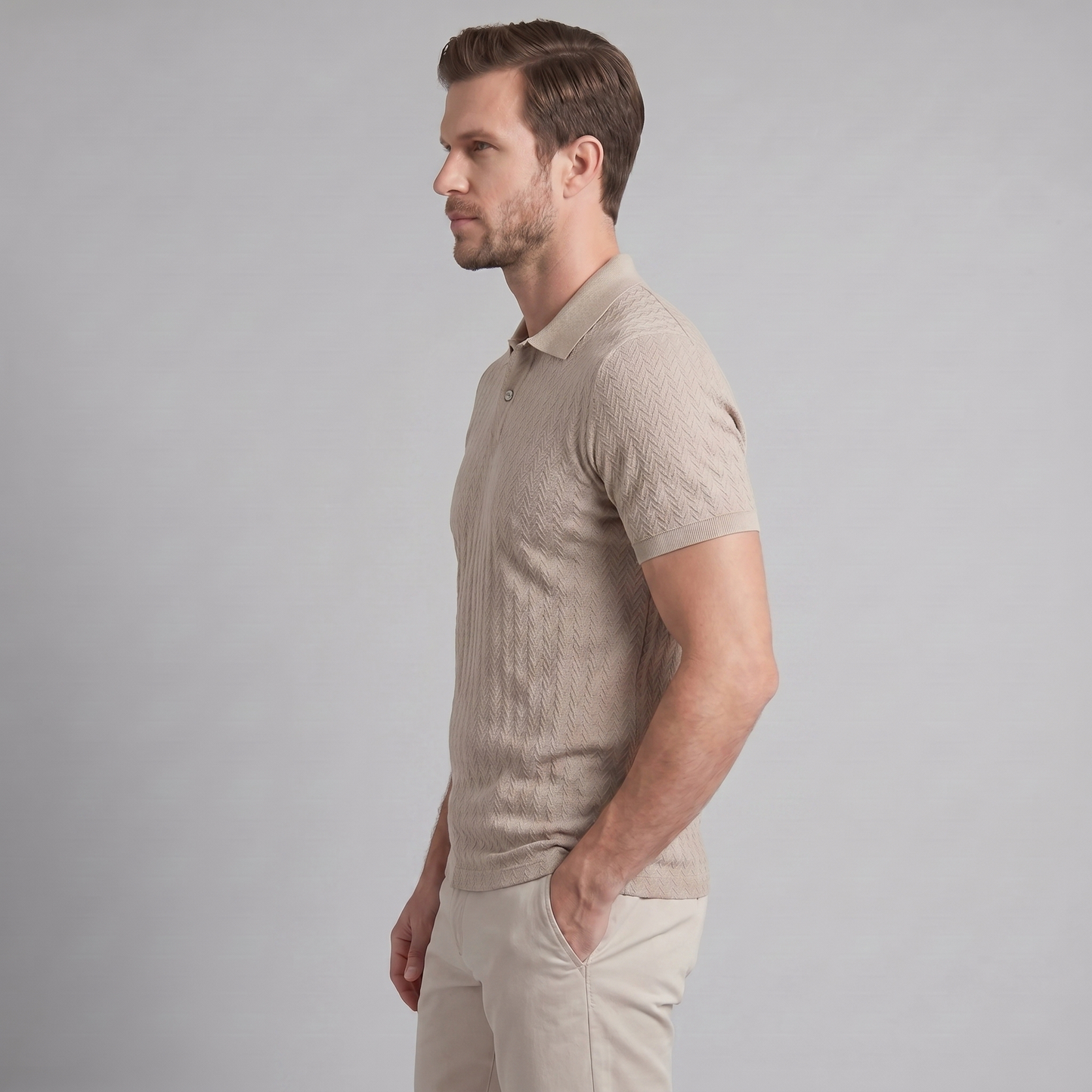 Men's Chevron Knit Polo