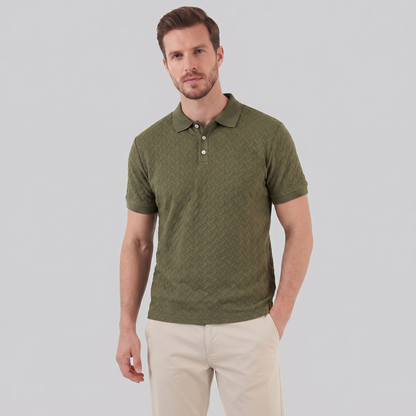 Men's Chevron Knit Polo