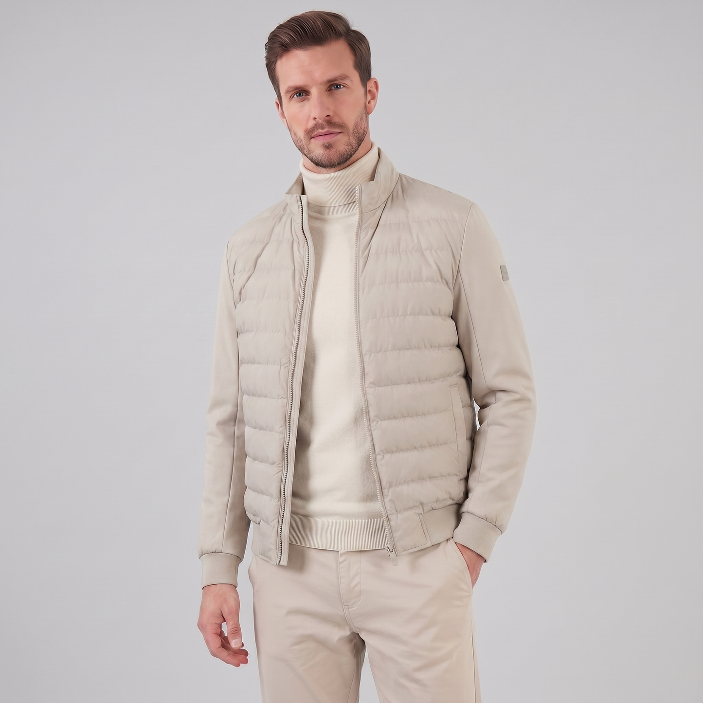 Men's Classic Hybrid Bomber Jacket