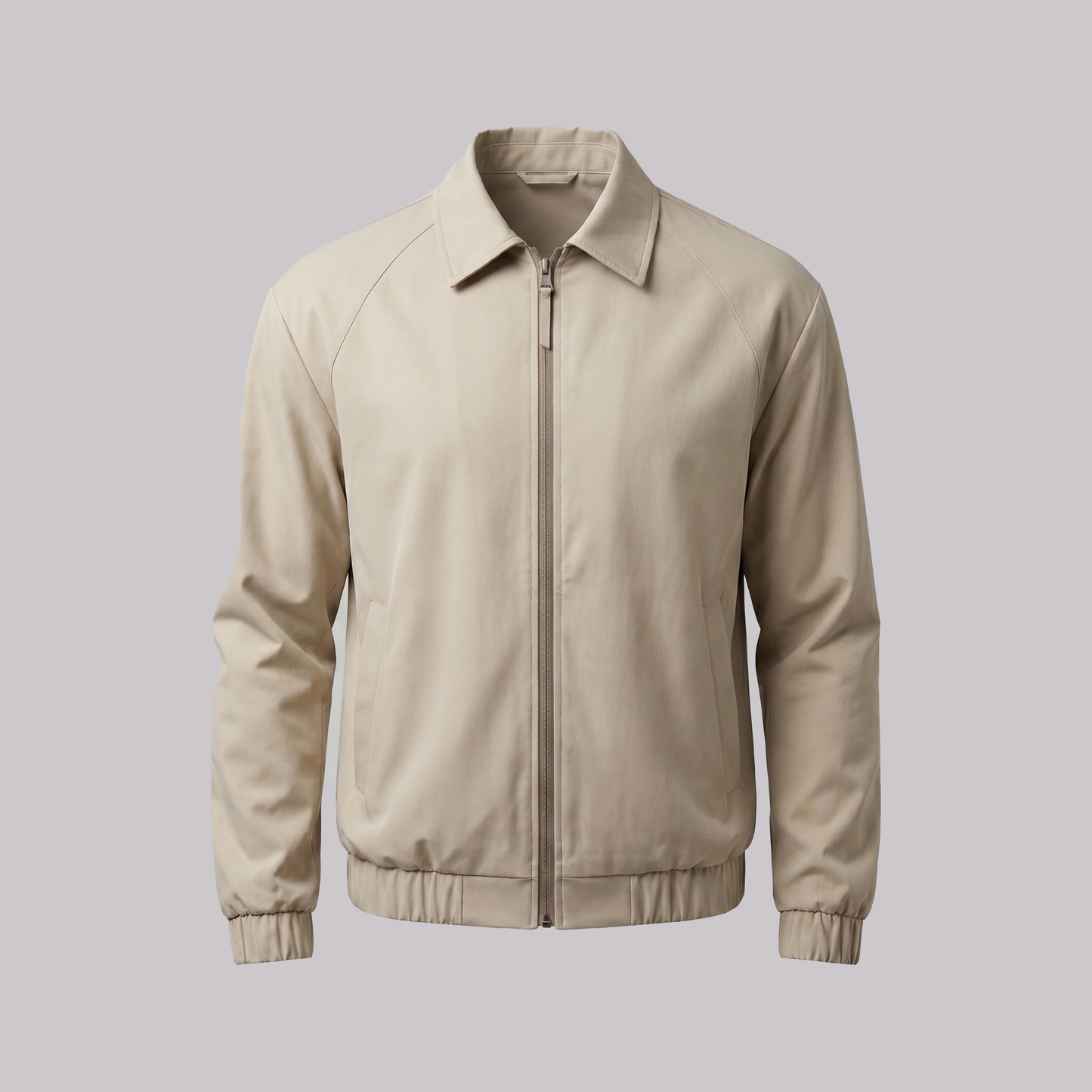 Men's Collared Zip-Through Casual Jacket