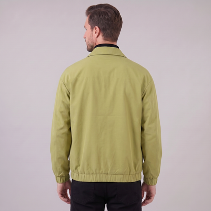 Men's Collared Zip-Through Casual Jacket