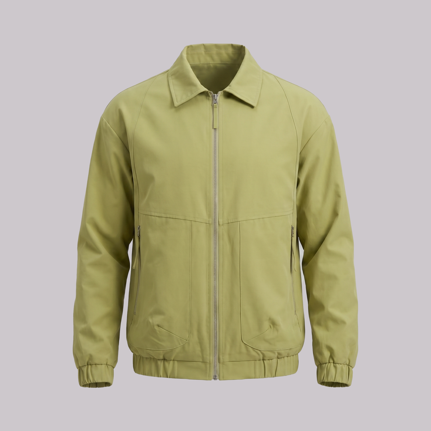 Men's Collared Zip-Through Casual Jacket