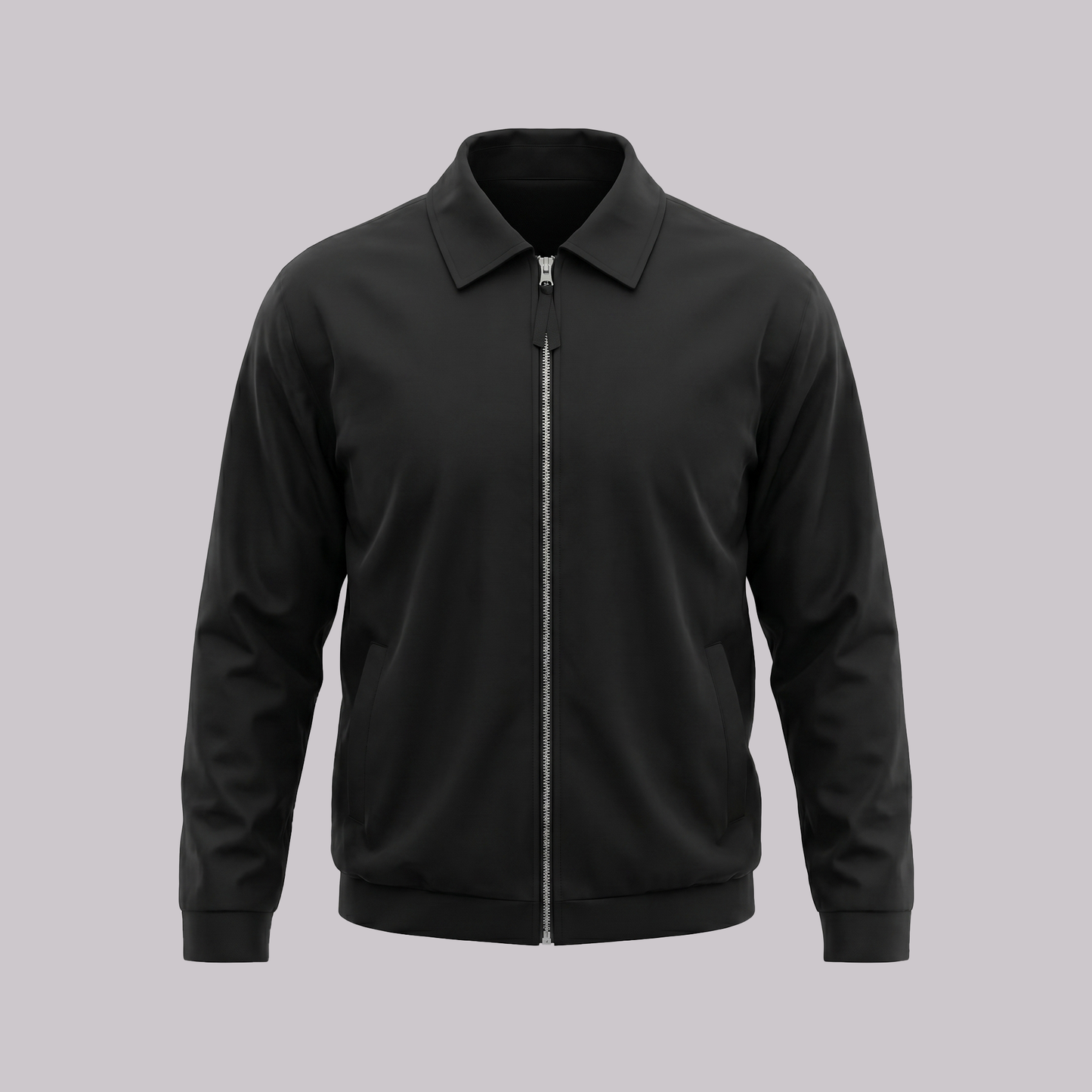 Men's Collared Zip-Through Casual Jacket